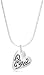 WHITE ICE Sterling Silver DN153 Womens Diamond Heart Inscribed Angel 16 Necklet