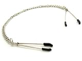 M2m Nipple Clamps, Tweezer With Chain, Chrome