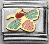 Clearly Charming Bee Animal Theme Italian Charm Link Bracelet