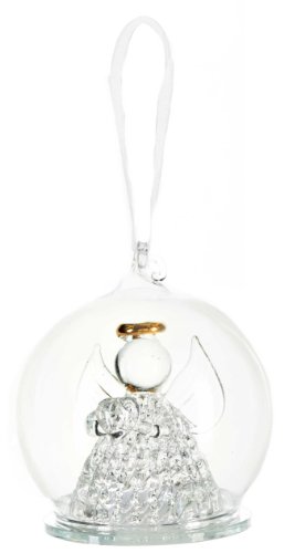 Glass Angel Bauble Ornament – Ganz Light Up Christmas Ornament