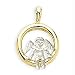 14k Gold Two Tone Angel Charm