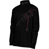 Spyder Active Sports SY-03724 BR S Kyds Diagonal Web TNeck Black/Red Small