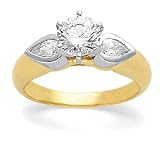 14K Two-Tone Gold Diamond Engagement Ring Semimount - 0.33 Ct.