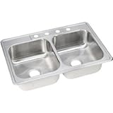 33x22x8SS Double Kitchen Sink - Stainless Steel