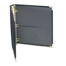 Classic Collection Ring Binder Portfolio, 11 x 8-1/2, 1-1/2 Capacity, Black