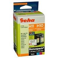 GERMAN HARDCOPY Bonuspack H10 + H11 Tinte s/c/m/g DeskJet 9xxC Serie, OfficeJet G/K/V