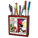 Londons Times Funny Music Cartoons - Misguided Missile - Tile Pen Holders-5 inch tile pen holder