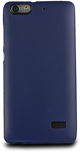 Huawei Honor 4C Back Cover + Tempered Glass Screen Protector , Ultra Thin TPU Silicone Soft Gel Case Cover Skin for Huawei Honor 4C / G Play Mini (Blue)