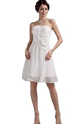 Satin Short Thigh Length Evening Dress/Wedding Dress 