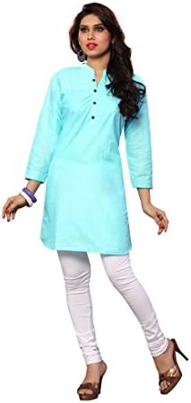 Slocky Women's Fancy Plain Kurties X-Large Blue