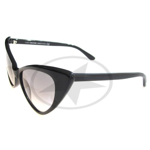 Tom Ford Nikita FT0173 Sunglasses - 01B Shiny Black (Gradient Dark Gray Lens) - 55mm