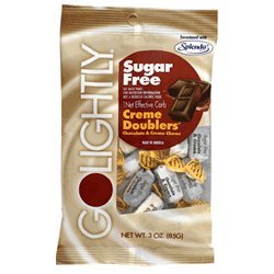 Go Lightly Sugar Free Creme Doublers Chocolate and Candy, #483 - 3 Oz Pack,12 Packs by Hillside Candy