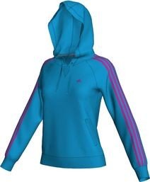 Adidas Damen Trainingsjacke Ess 3S OH Hoody, intense blue f11/intense pink f11/intense pin Preisvergleich