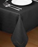 Hem Stitch Tablecloth in Black