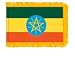 Ethiopia Fringed Flag with Pole Hem