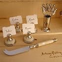 Mother of Pearl Cheese Knife, Label & Cocktail Pick Set