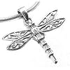 Pretty Sterling Silver Filigree Dragonfly Charm Pendant