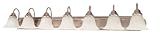 Nuvo 60/291 Ballerina Seven Light 48-Inch Vanity with Alabaster Glass, Brushed Nickel
