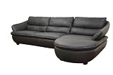 Baxton Studio Bailey Black Leather Sofa Sectional
