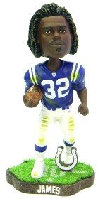 Indianapolis Colts Edgerrin James Game Worn Forever Collectibles Bobble Head