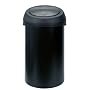 Brabantia Touch Bin, 50litre, Matt Black/Black Lid