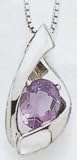 Silver Amethyst Necklace - SW128