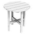 18" Recycled Earth-Friendly Outdoor Patio Round Side Table - White