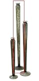 large quiescent susan:Lazy Susan Smoked Mercury Glass Ribbed Candlestick, Large
