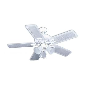 Clairion Comfort Plus 46-Inch Air Cleaning Ceiling Fan with Light Kit, White