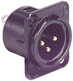 Neutrik NC3MD-L-1-B XLR D Series Panel Mount Male Black