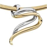 14K Two Tone Gold Chain Slide