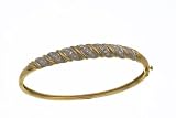 Ladies' Diamond Bangle, 9ct Yellow Gold, Illusion Setting 0.5 Carat Diamond Weight, Model PBC1755