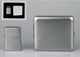 Zippo Feuerzeug Chrom gebürstet mit Zigarettenetui