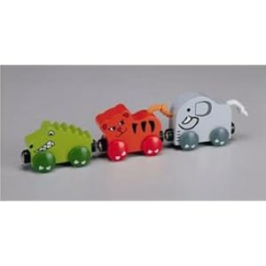 Nuchi Wooden Railway 3-piece Jungle Baby Train by 