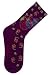 Laurel Burch Blossoming Cats Sole Mates Socks Magenta