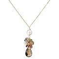 14K Gold Over Silver Topaz Cluster Drop Necklace