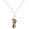 14K Gold Over Silver Topaz Cluster Drop Necklace