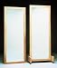 Generously sized, distortion-free 1/4" plate glass mirrors are mounted in natural finish hardwood frames. The wall-mounted model measures 28x72 Generously sized, distortion-free 1/4" plate glass mirrors are mounted in natural finish hardwood frames. The wall-mounted model measures 28x72