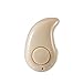 Mini Wireless Bluetooth 4.0 Invisible Earphone Headset Headphone Inear Earbud Support Hands-free Calling-Coffee