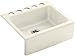 KOHLER K-6573-5U-47 Alcott Apron-Front, Undercounter Kitchen Sink, Almond