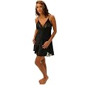 Del Rossa 100% Silk Chemise Nightgown with Lace Detail and Bows (USA Seller)