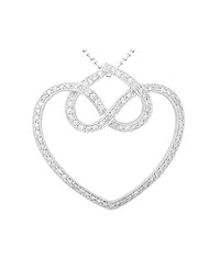 18k WHITE GOLD WOMENS PENDANT LP-2184 DIAMOND 0.81CT TW
