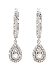 Diamond Earrings 14K White Gold Pair 1/2 Ct Tw Diamond Earrings