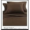 Royal Hotel's Solid Chocolate 1200-Thread-Count 3pc King Duvet-Cover 100-Percent Egyptian Cotton, Sateen Solid, 1200 TC