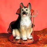 GERMAN SHEPHERD DOG Black n Tan Devil TINY FIGURINE DTD08A
