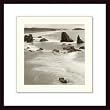 Art Poster Wood Framed Print - Bandon Beach - Artist: Alan Majchrowicz- Poster Size: 19 X 19