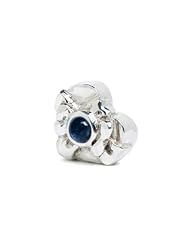Novobeads September Birthstone Silver w/ Gemstones Charm Bead - Made in USA w imported materials - Fits all major bead bracelets
