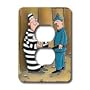 Londons Times Funny Society Cartoons - Glutton For Punishment - Light Switch Covers - 2 plug outlet cover