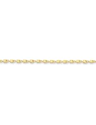 10k Yellow Gold 8in 3mm Marquise Chain Bracelet. Metal Wt- 3.88g