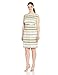 Calvin Klein Women's Plus-Size Belted Striped Sheath Dress